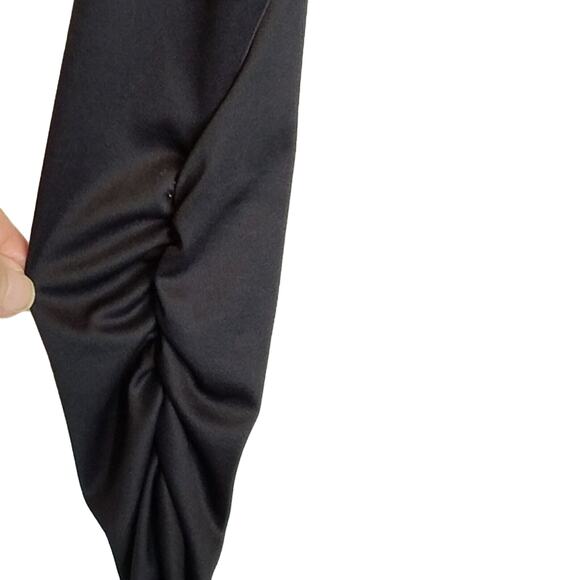 Vintage 80's Tadashi Fringe Rouched Surplice Cocktail Flapper style Dress Size 8 - Picture 10 of 12